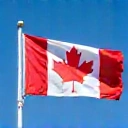 Canadian flag waving