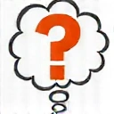 Question mark in a thought bubble